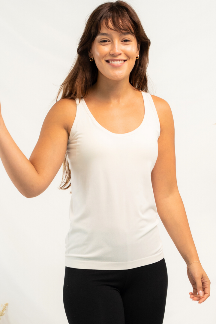 Effortless Bamboo Bra Tank - Cream