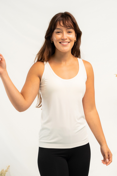 Effortless Bamboo Bra Tank - Cream