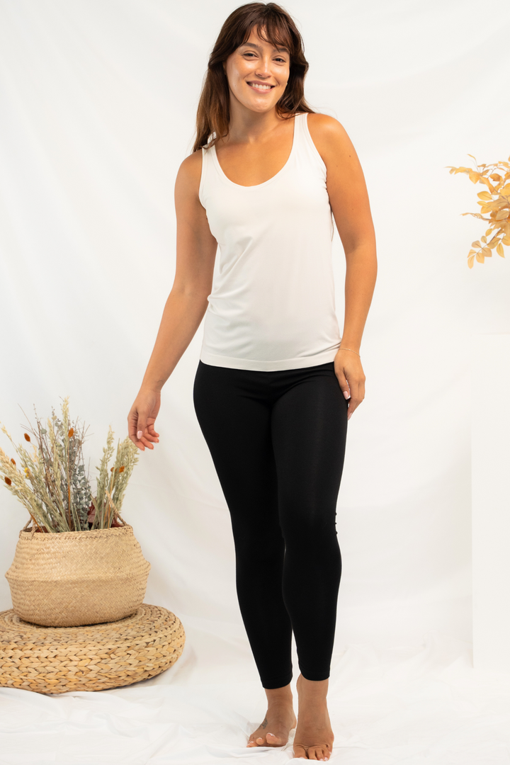 Effortless Bamboo Bra Tank - Cream