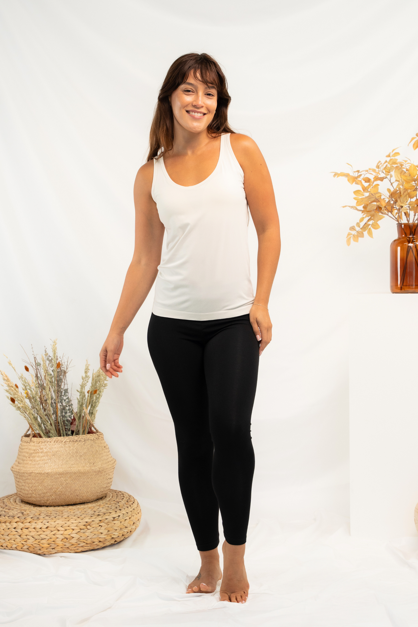 Effortless Bamboo Bra Tank - Cream