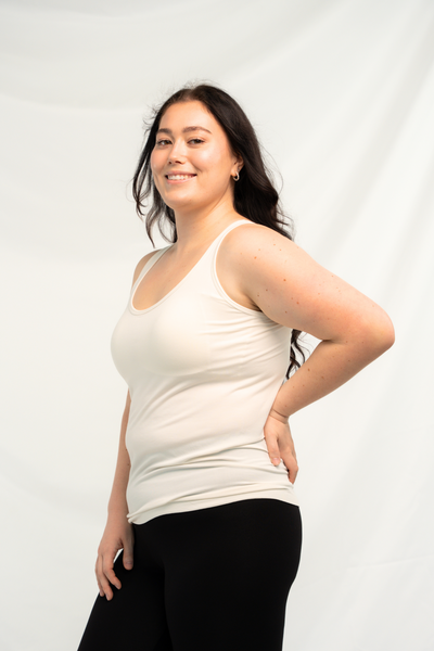 Effortless Bamboo Bra Tank - Cream