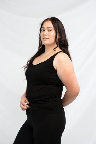 Effortless Bamboo Bra Tank - Black