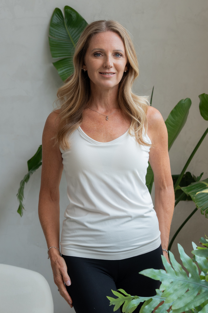 Effortless Bamboo Bra Tank - Cream
