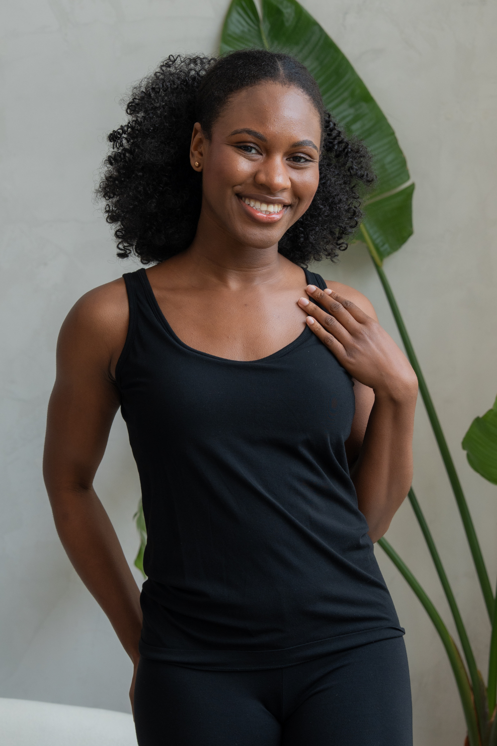 Effortless Bamboo Bra Tank - Black