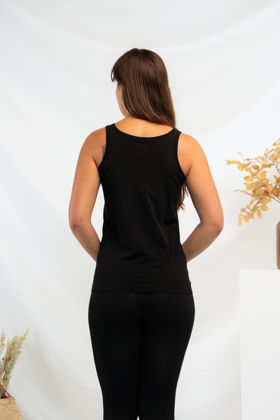 Effortless Bamboo Bra Tank - Black