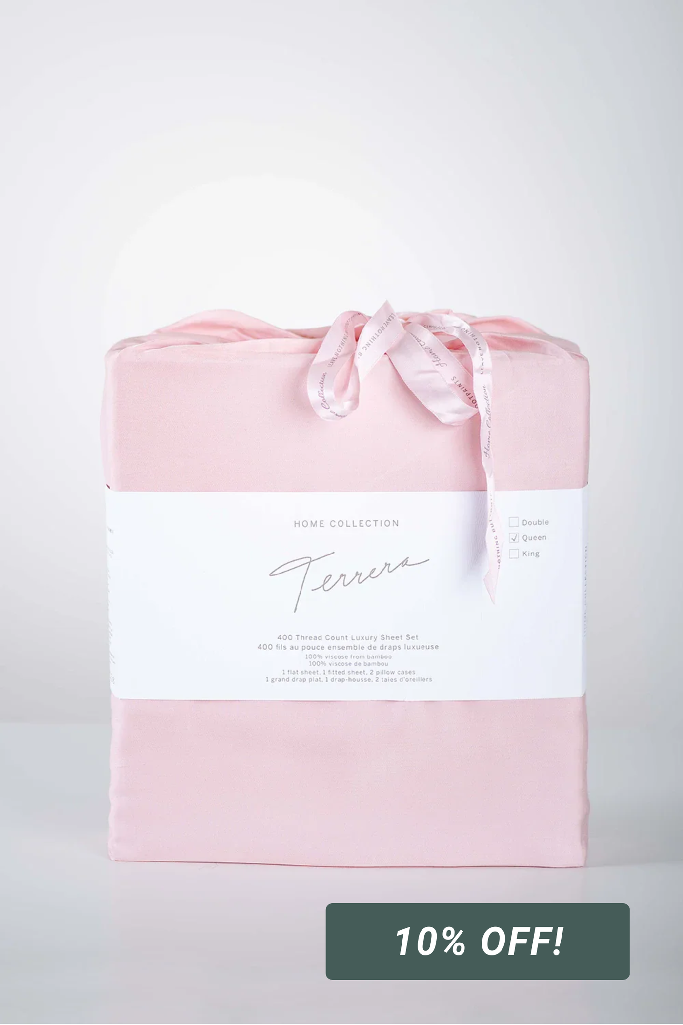 Bamboo Sheet Set - Pale Rose