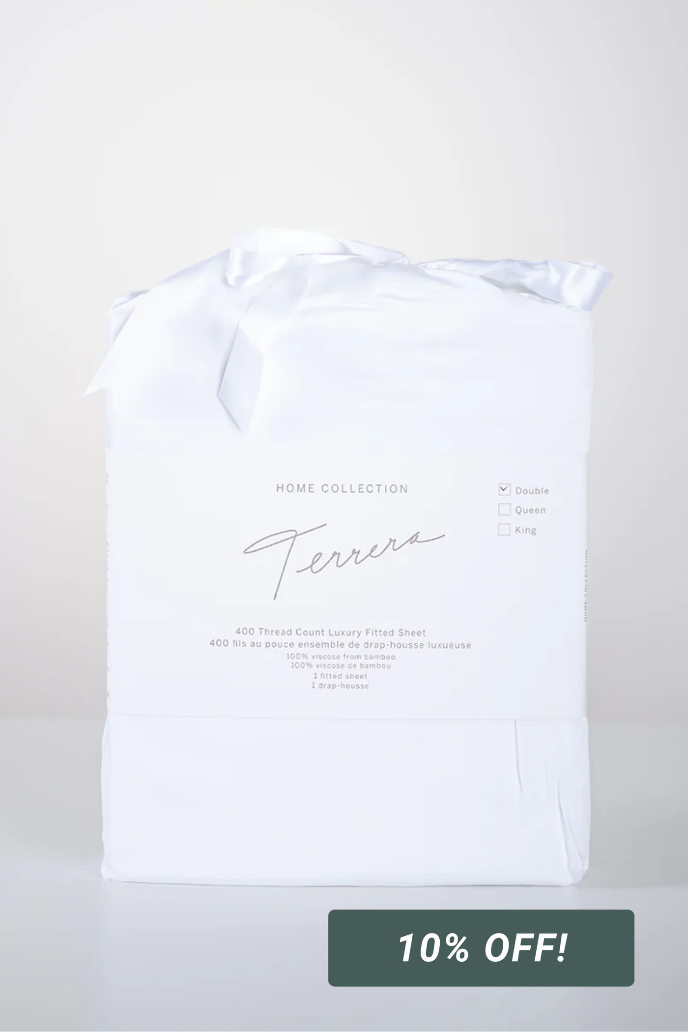 Bamboo Fitted Sheet - White