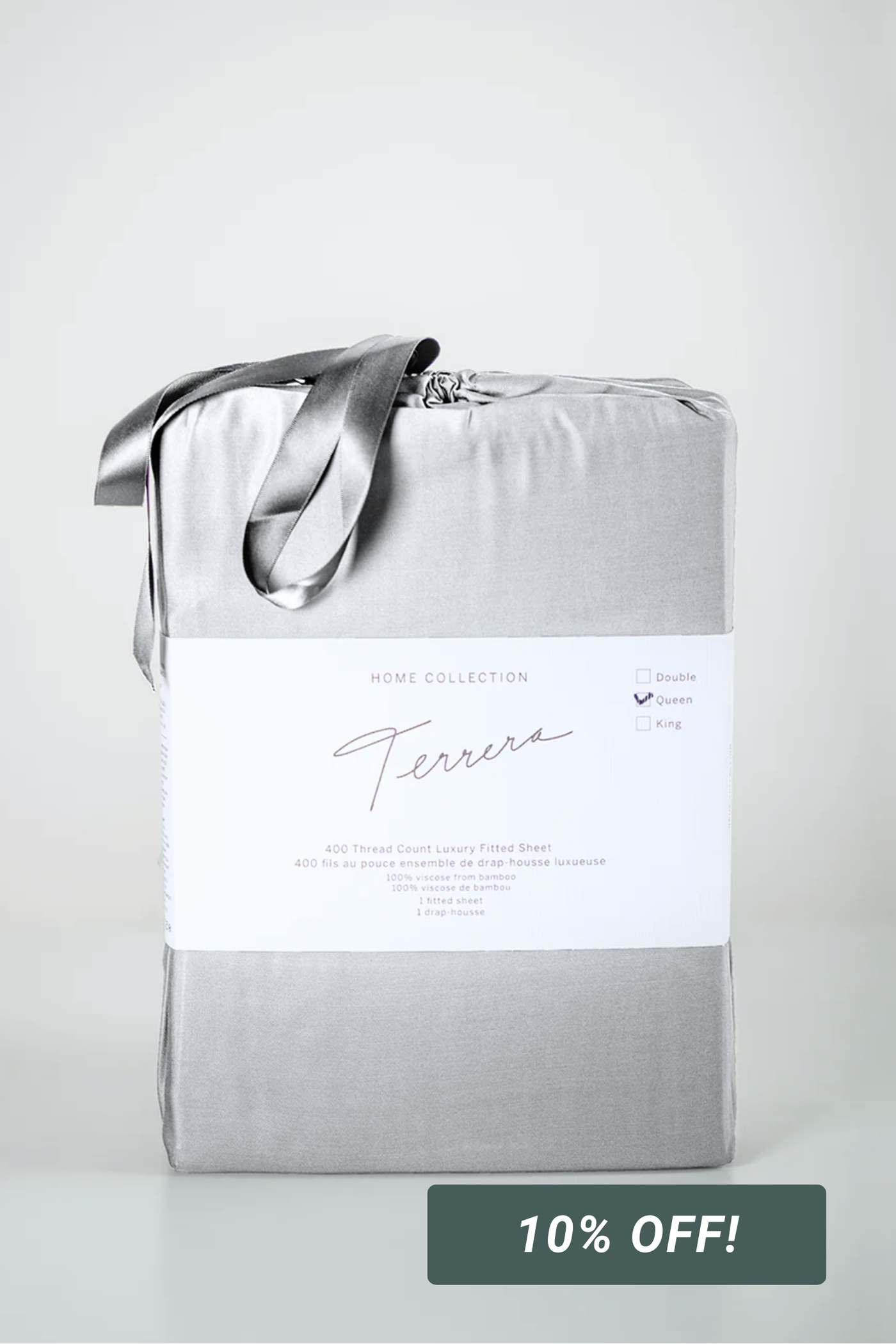 Bamboo Fitted Sheet - Grey