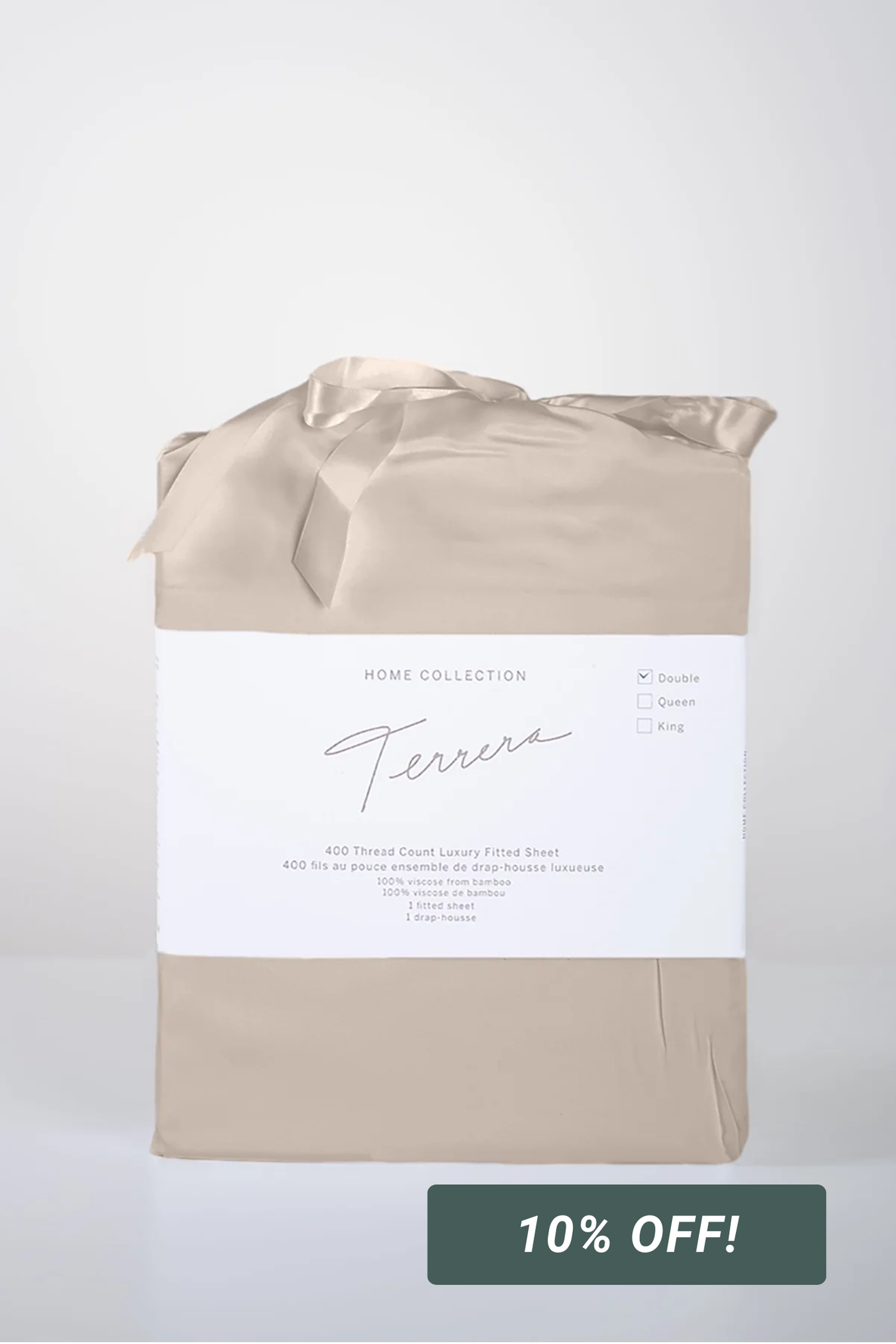 Bamboo Fitted Sheet - Warm Taupe