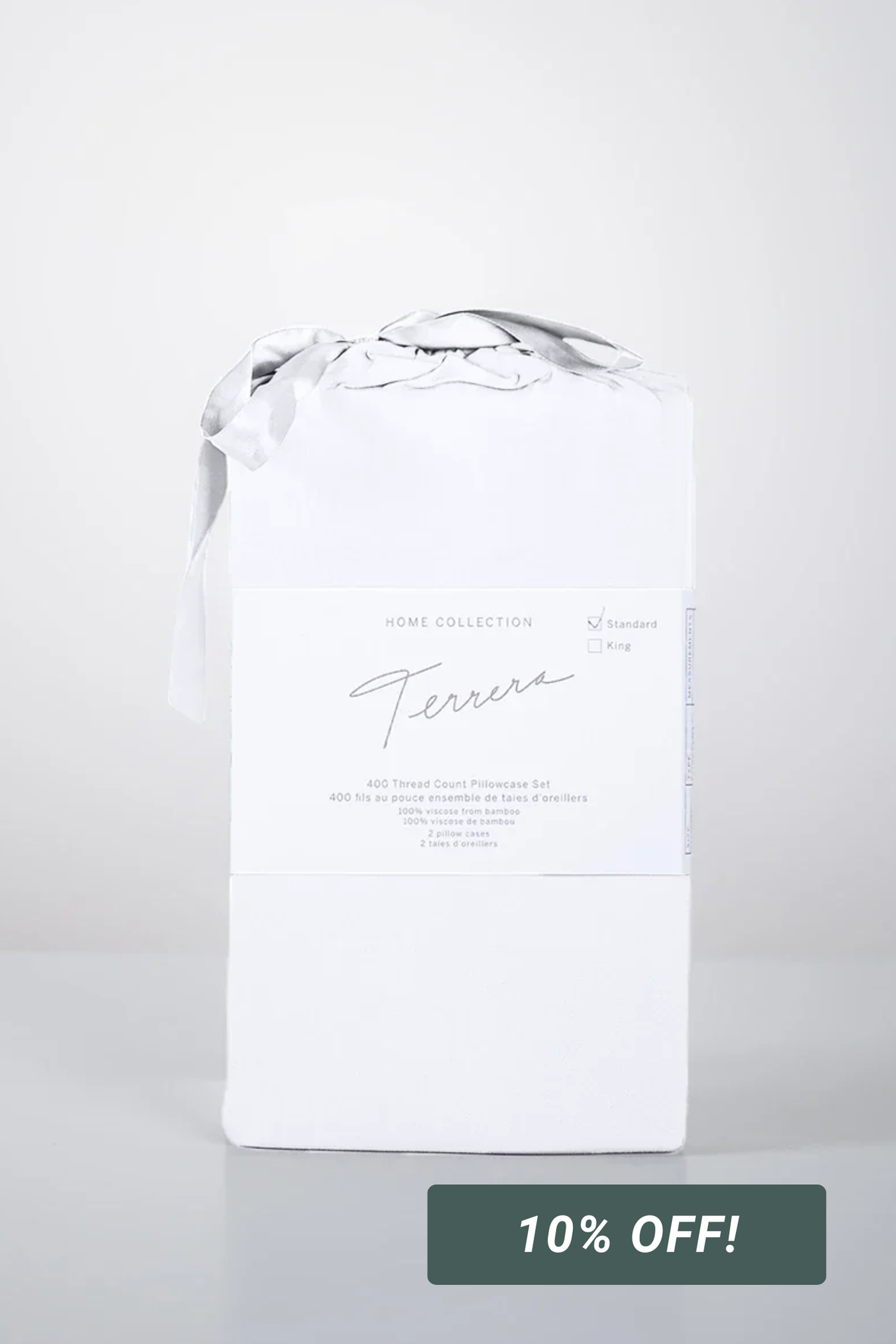 Bamboo Pillowcase Set - White