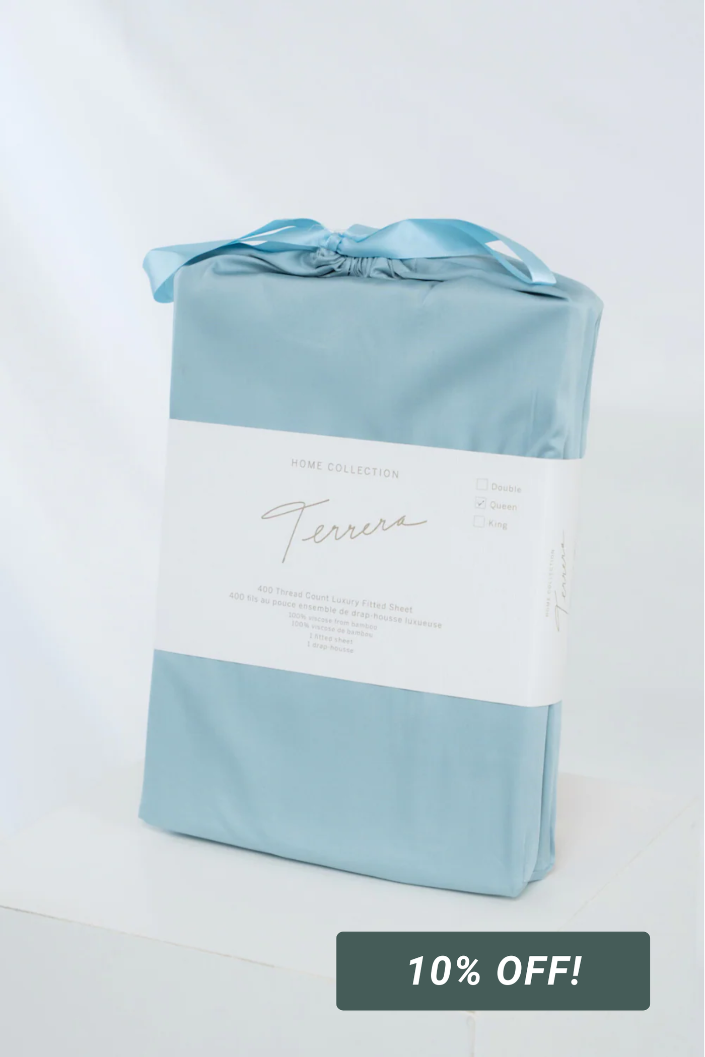 Bamboo Fitted Sheet - Sky