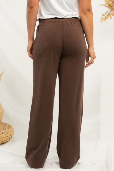 Samira Bamboo Wide Leg Pant - Coffee Bean