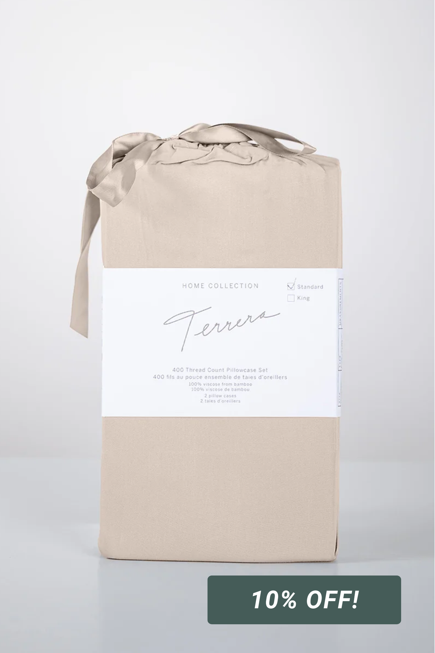 Bamboo Pillowcase Set - Warm Taupe