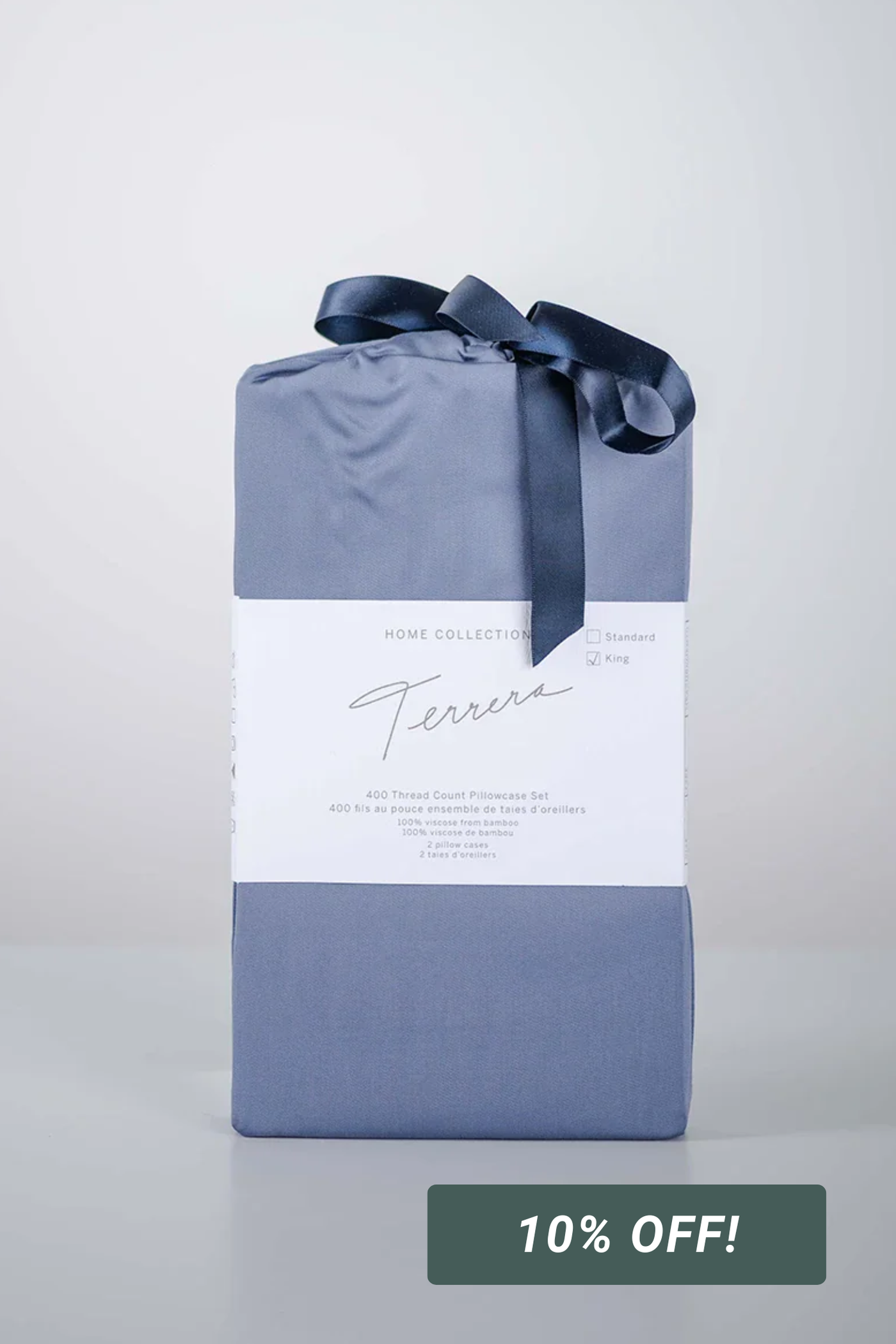 Bamboo Pillowcase Set - Mineral Blue