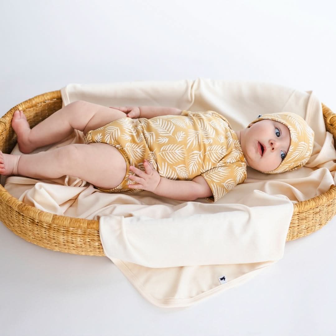 Baby Bamboo Bodysuit | Olive Rib
