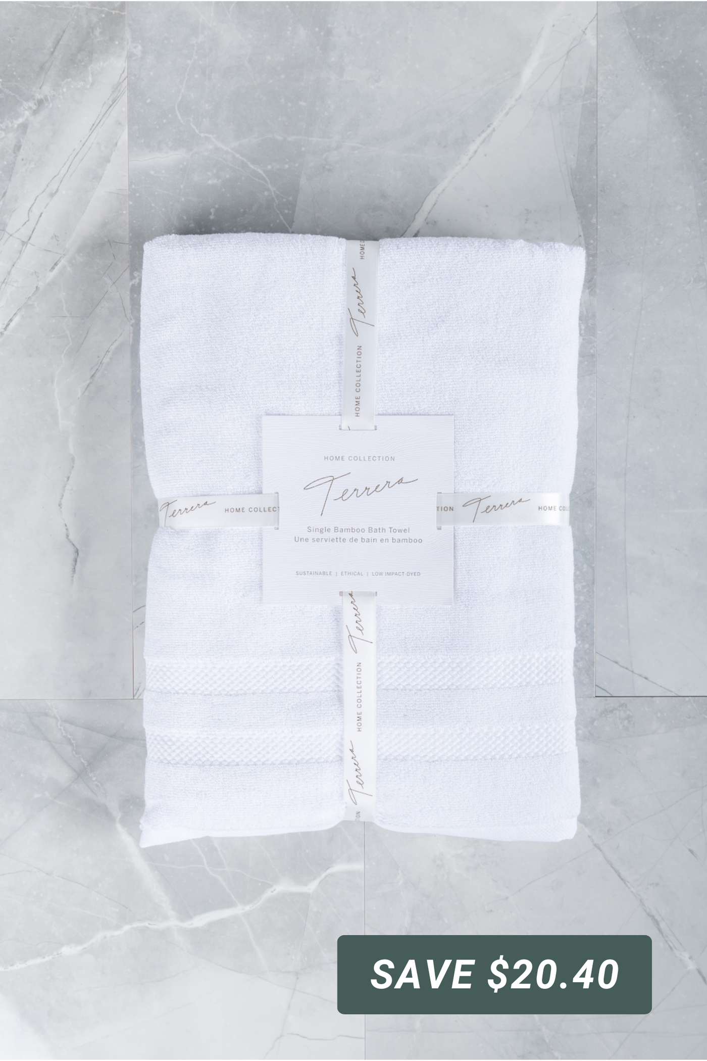 Bamboo 3-Piece Towel Set - White