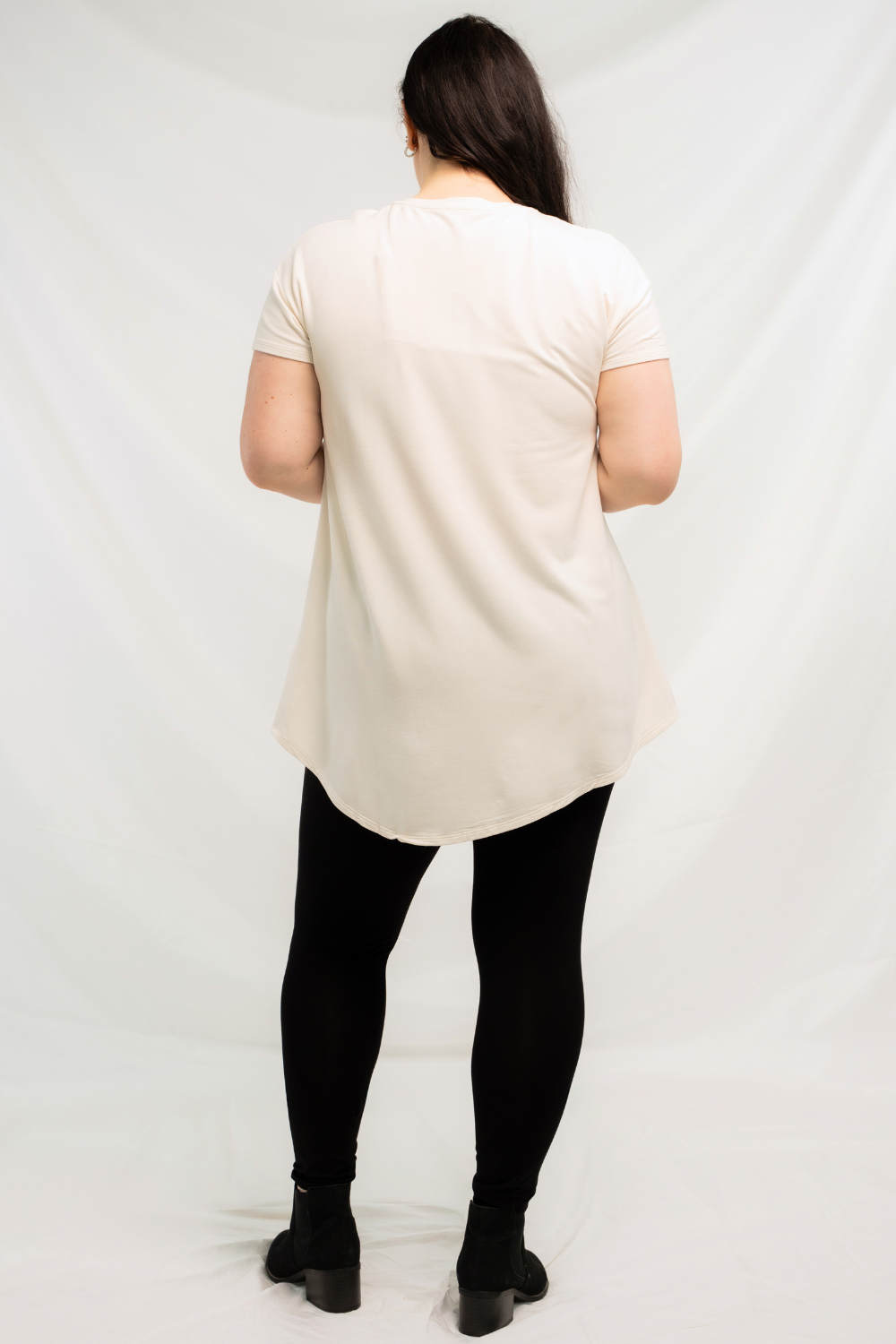 Lennon Asymmetric Bamboo Tunic - Oatmeal