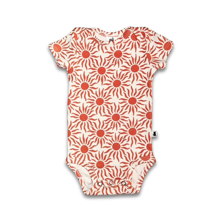 Bamboo Baby Short-Sleeved Bodysuit | Tangerine Crush