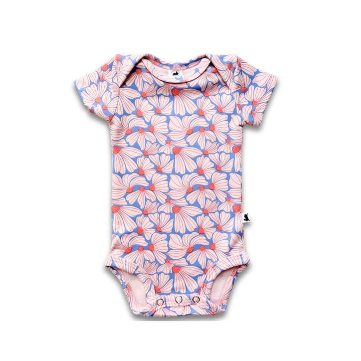 Bamboo Baby Short-Sleeved Bodysuit | Tidal Blue