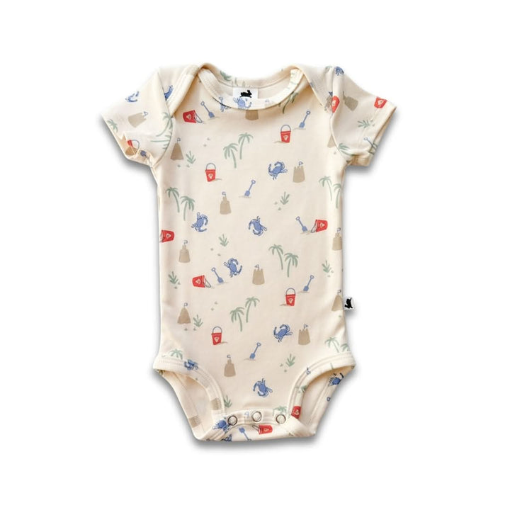 Bamboo Baby Short-Sleeved Bodysuit | Tidal Blue