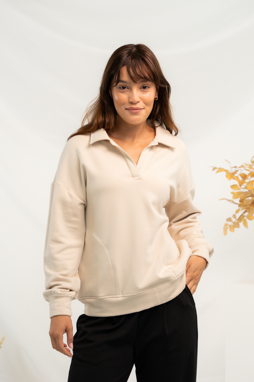 Marissa Bamboo Sweatshirt - Oat - Terrera