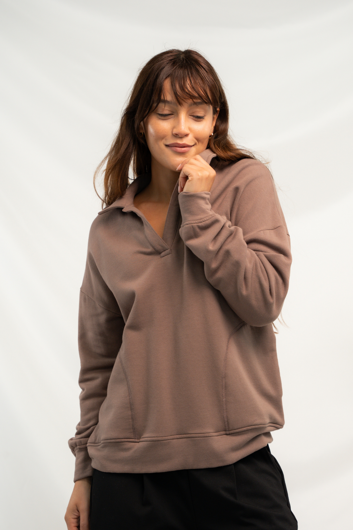 Marissa Bamboo Sweatshirt - Latte - Terrera