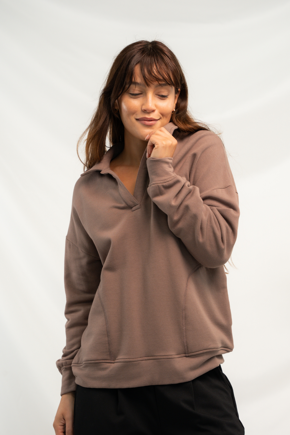Marissa Bamboo Sweatshirt - Latte