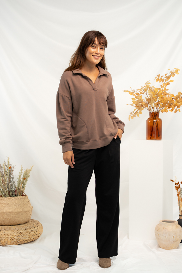 Marissa Bamboo Sweatshirt - Latte - Terrera