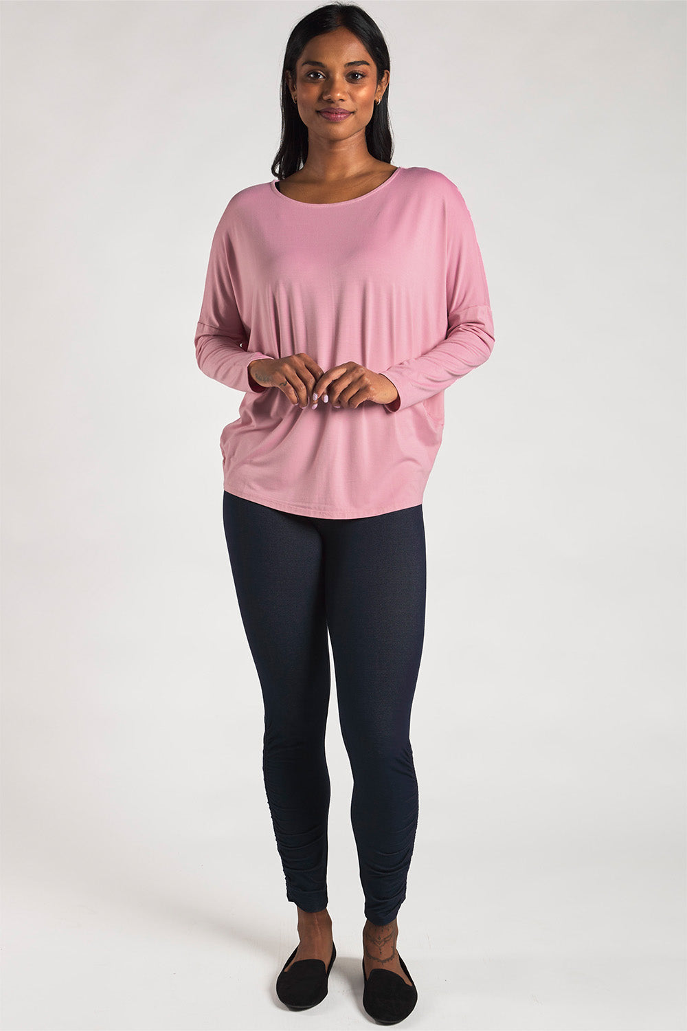 terrera womens pink bamboo long sleeve top canada