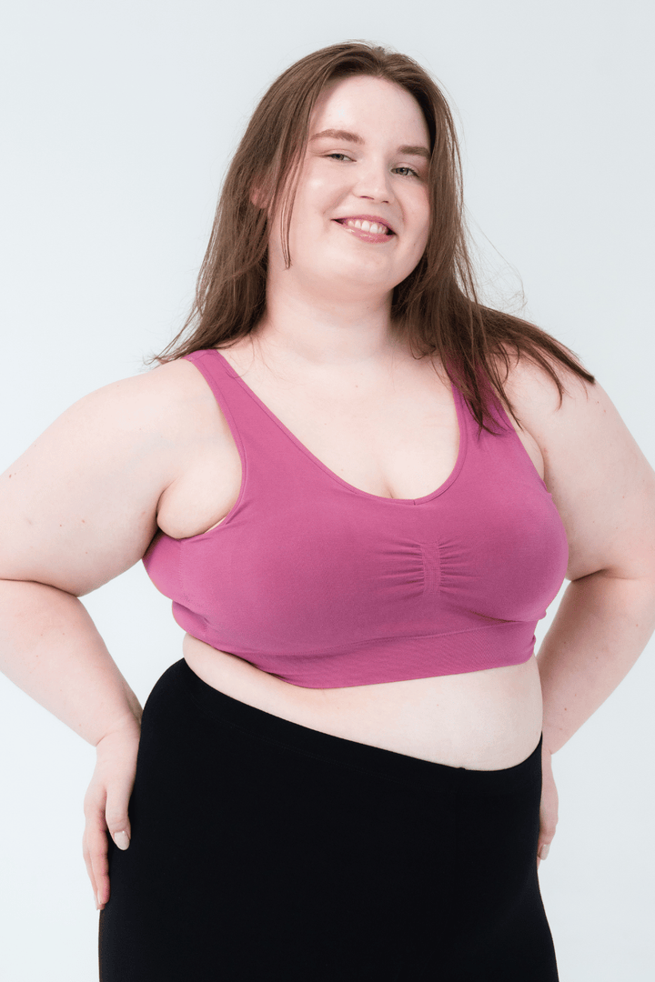 Essential V-Neck Bamboo Bralette - Wild Rose