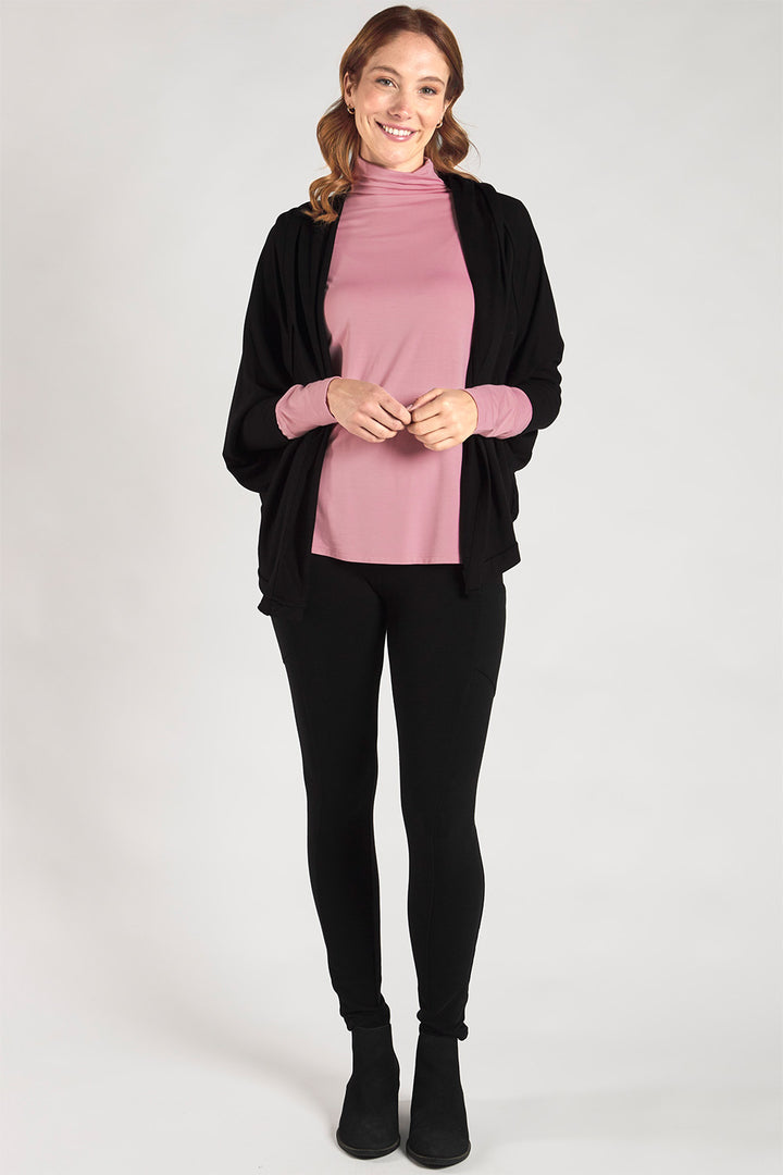 terrera womens pink bamboo turtleneck top canada
