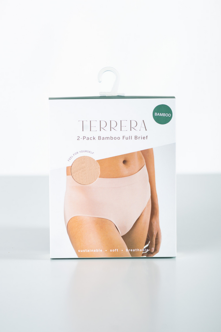 Essential Bralette and Full Brief Underwear - Beige
