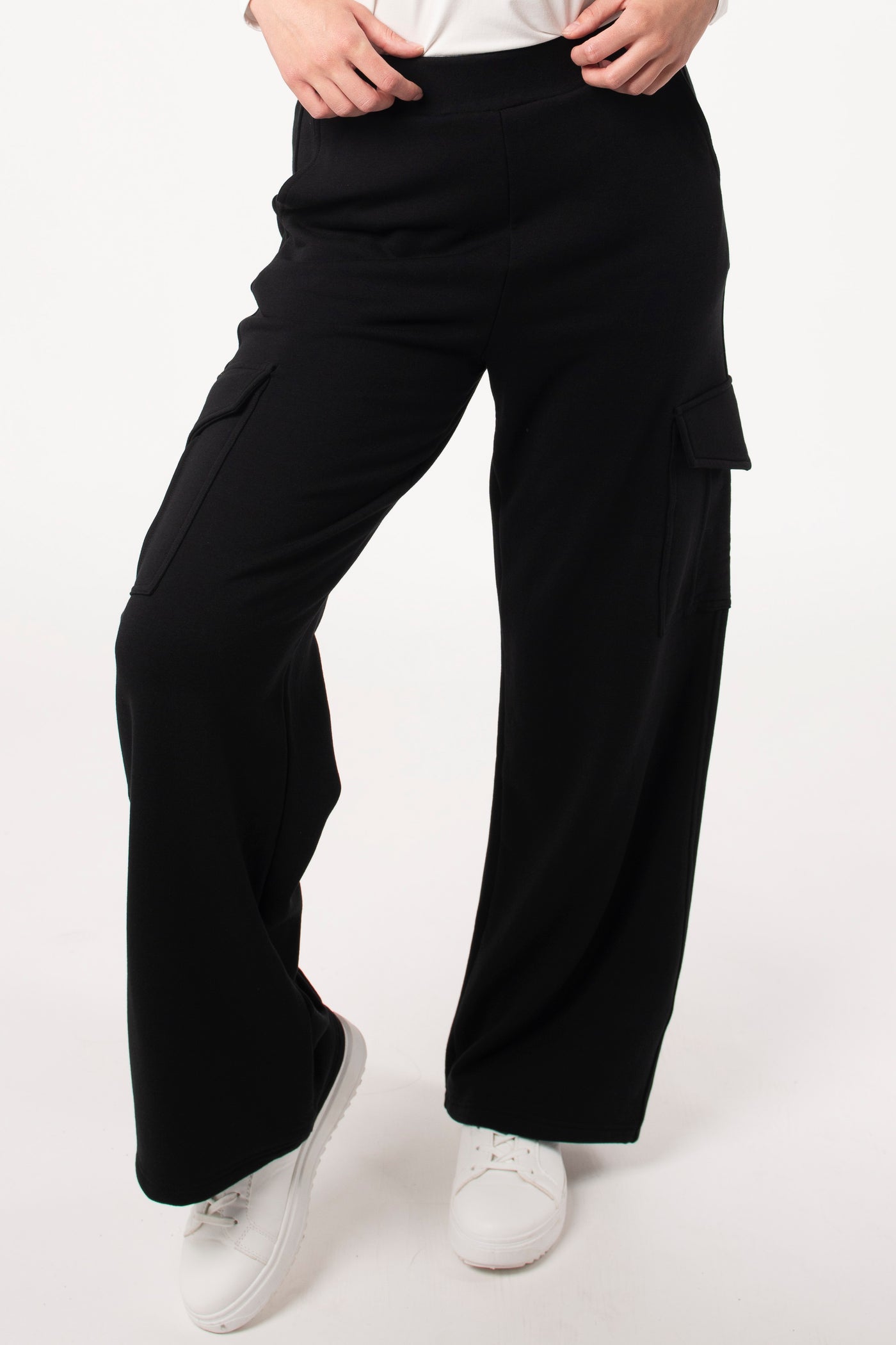 Terrera bamboo cargo pants made from bamboo fleece, featuring a comfortable, eco-friendly design.