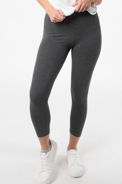 Terrera Suri Capri Leggings, designed with eco-friendly bamboo fabric for comfortable and stylish athleisure wear option.