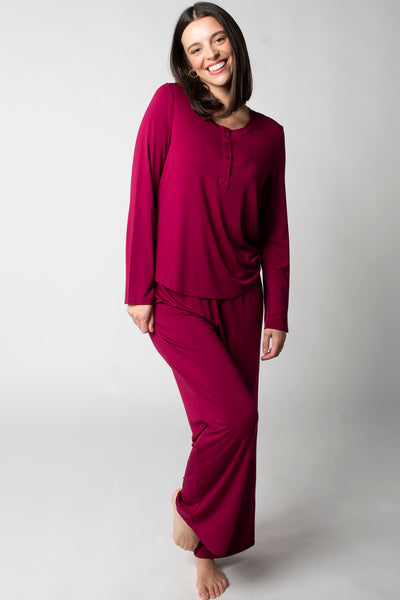 Terrera bamboo pajama set made from a soft bamboo fabric for a luxurious sleepwear experience. 