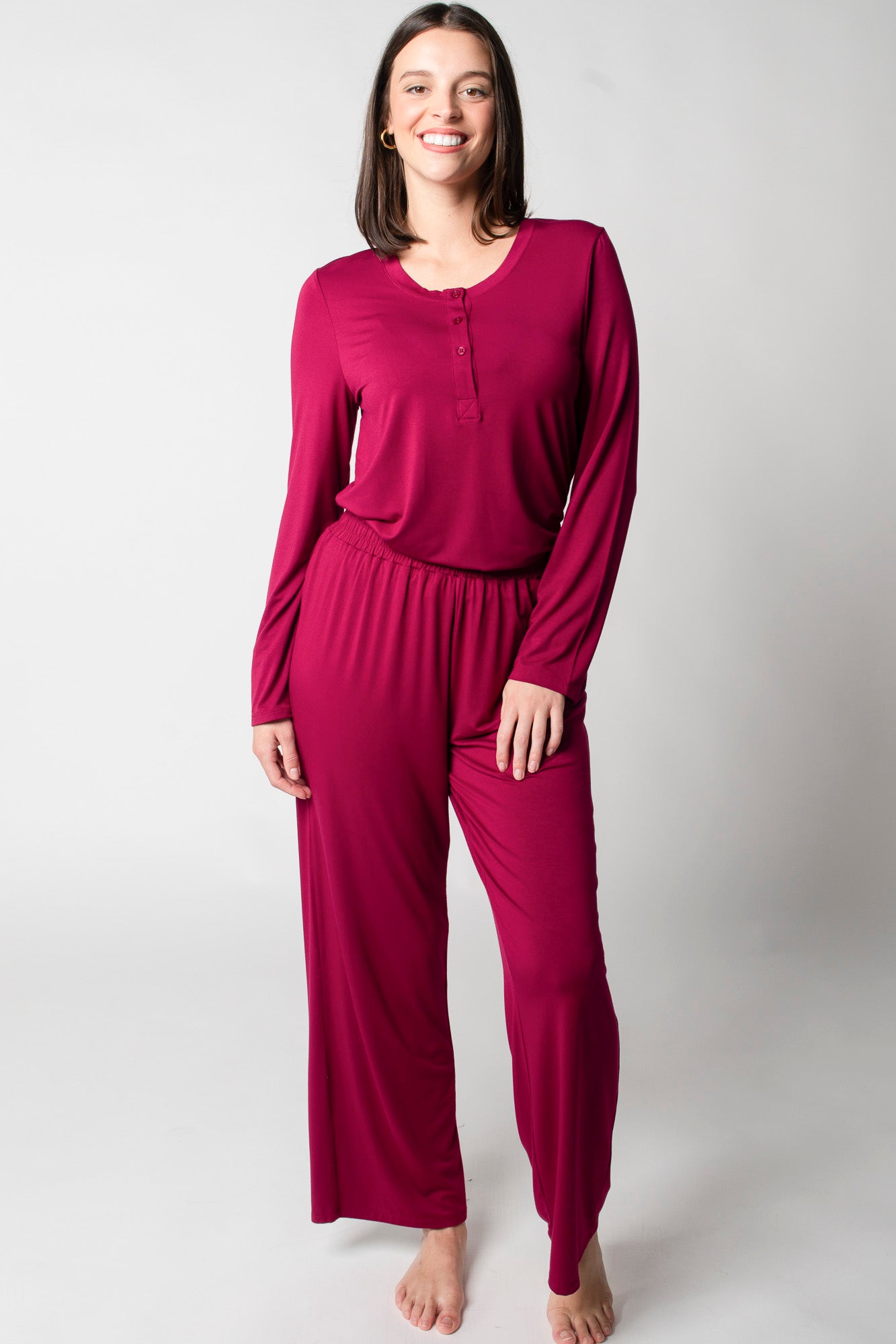 Terrera bamboo pajama set made from a soft bamboo fabric for a luxurious sleepwear experience. 