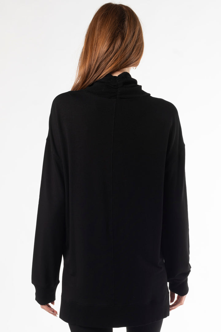 Eco-friendly turtleneck top by Terrera designed with bamboo fabric.