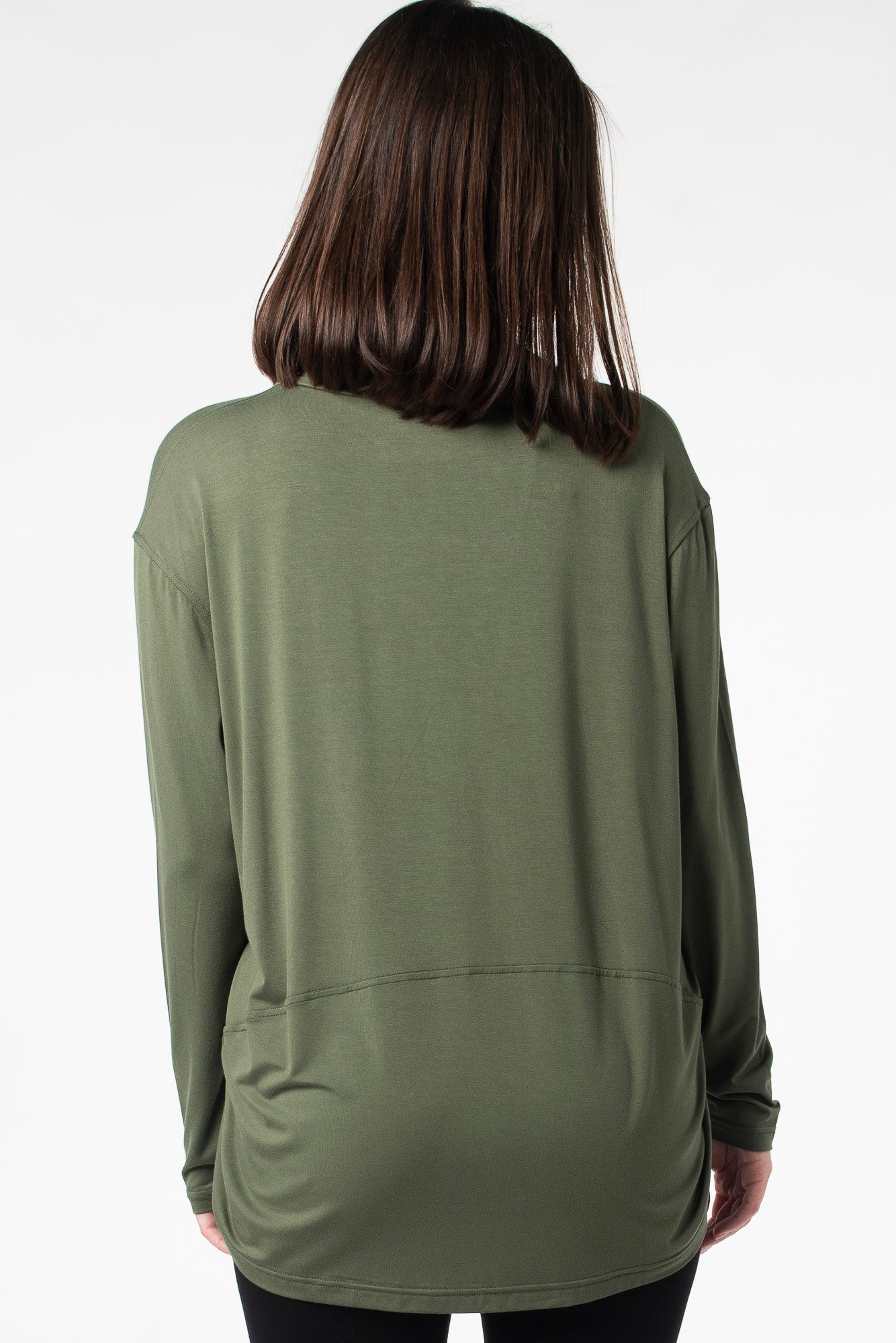 Terrera bamboo long sleeve cocoon top, perfect for a comfortable and eco-conscious wardrobe.