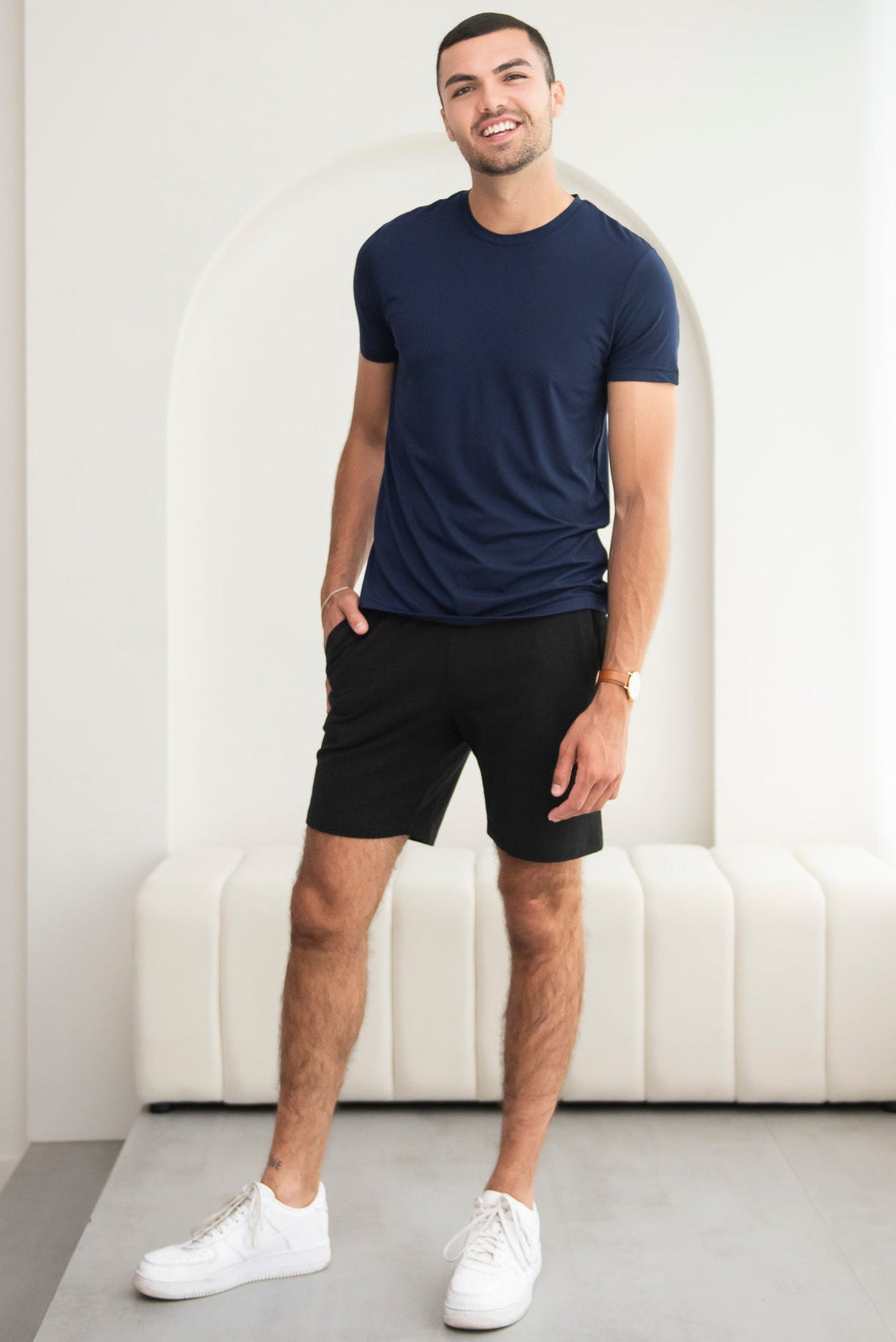 Lawrence Crew Neck Bamboo Tee - Ink