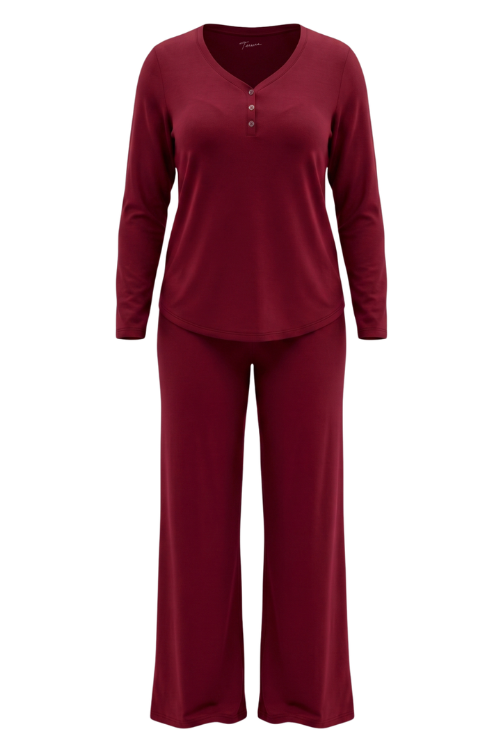 Lola Bamboo Lounge Set - Crimson