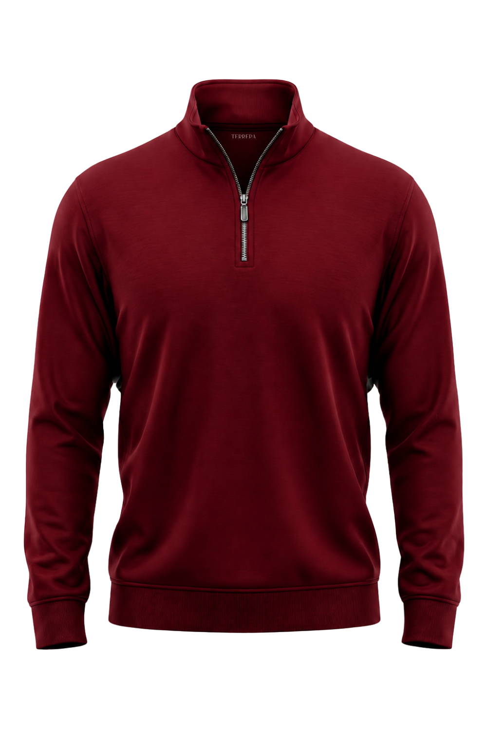 CozySoft Luca Bamboo Quarter Zip Sweatshirt - Crimson