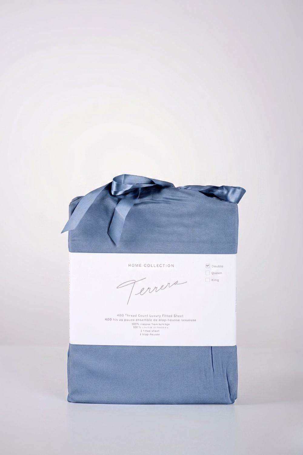 Bamboo Fitted Sheet - Mineral Blue