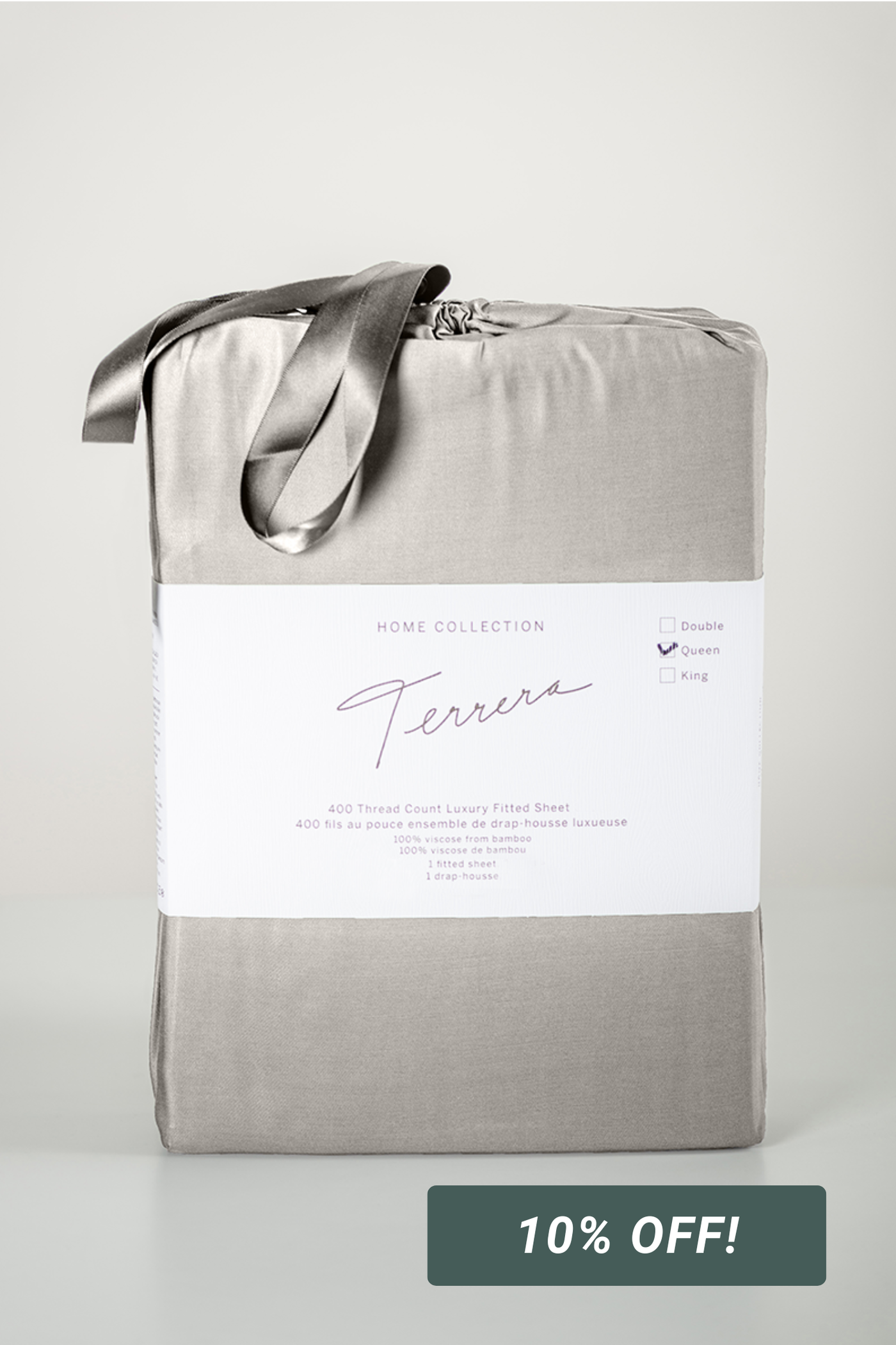 Bamboo Fitted Sheet - Taupe