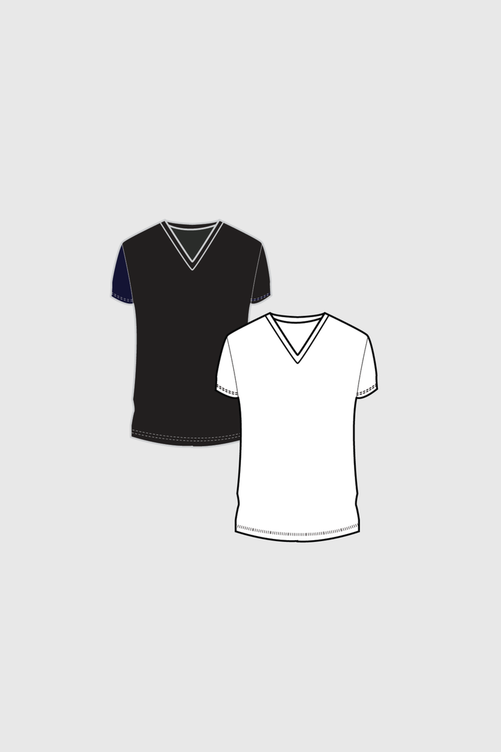 Huron V-Neck Bamboo Tee Bundle (Black and White)