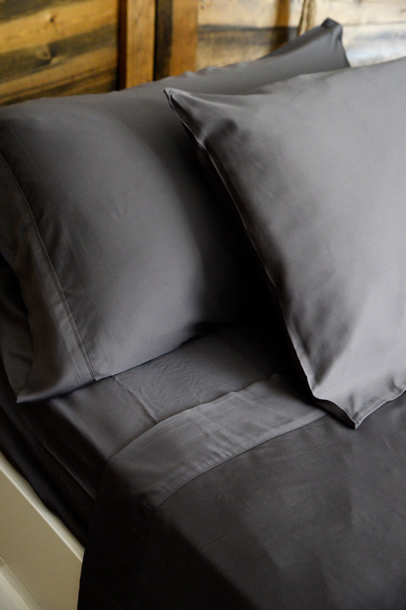 Bamboo Pillowcase Set - Charcoal