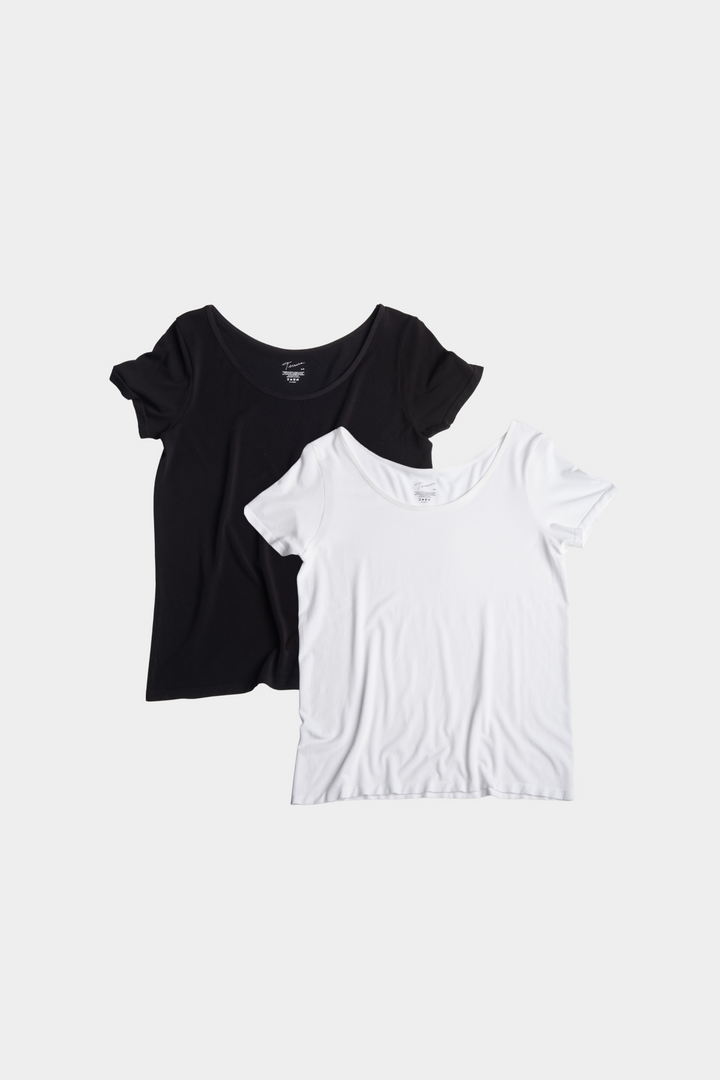 Lia Short Sleeve Bundle – White + Black