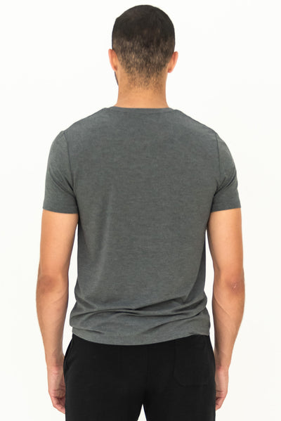 Lawrence Crew Neck Bamboo Tee – Heather Charcoal