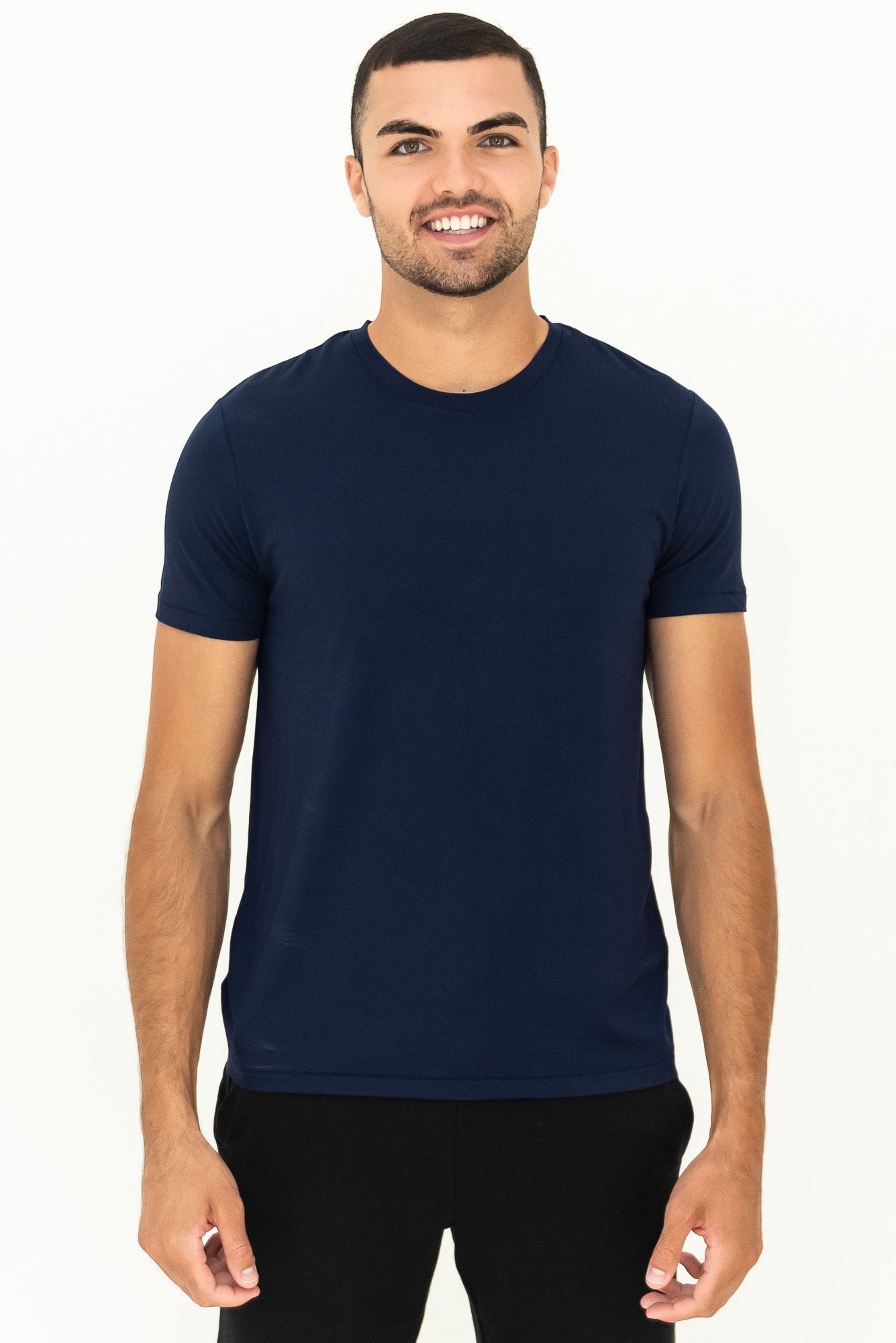 Lawrence Crew Neck Bamboo Tee - Ink