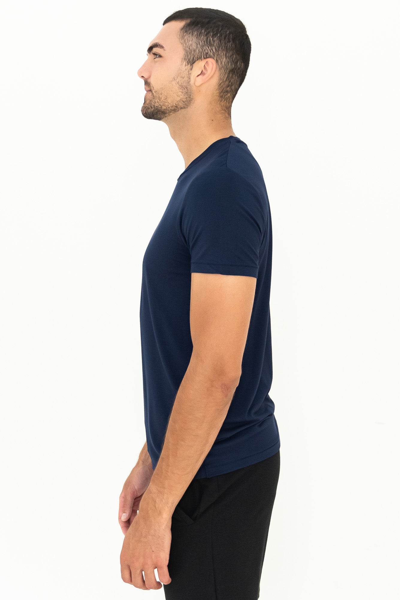 Lawrence Crew Neck Bamboo Tee - Ink