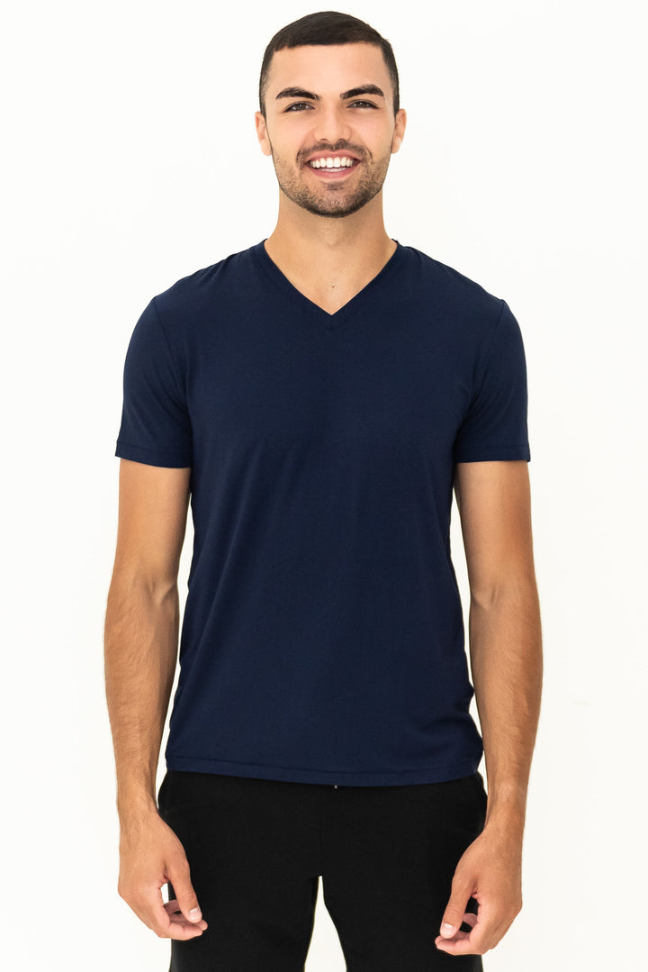 Huron V-Neck Bamboo Tee - Ink
